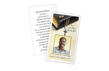 Bible Memories Memorial Prayer Card Template