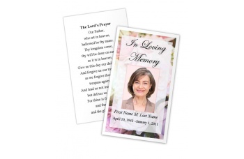 Pastel Memories Memorial Prayer Card Template