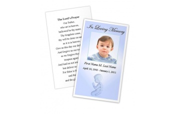 Precious Blue Angel Memorial Prayer Card Template