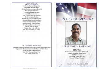 American Memories Funeral Program Template