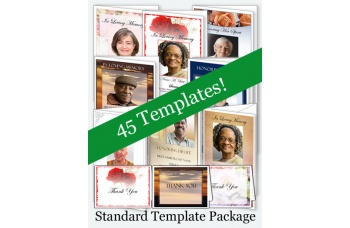 Standard Funeral Program Template Package