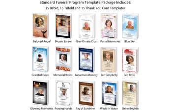 Standard Funeral Program Template Package