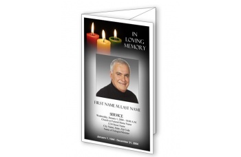 Glowing Memories Trifold Funeral Program Template