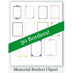 Funeral Program Borders Clipart Vol. 1