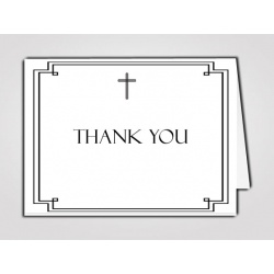 Classic Cross Thank You Card Template