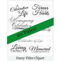 Funeral Program Fancy Titles Vol. 1
