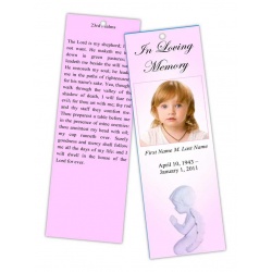 Precious Pink Angel Bookmark Template