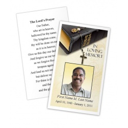 Bible Memories Memorial Prayer Card Template