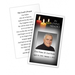 Glowing Memories Memorial Prayer Card Template