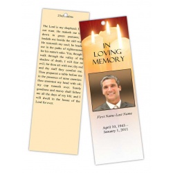 Sacred Candles Bookmark Template