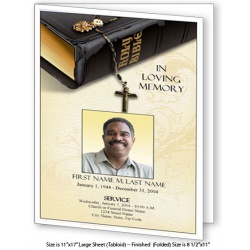 Bible Memories Large Funeral Program Template