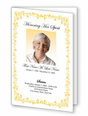 New Funeral Program Templates featuring Decorative Borders - Elegant ...