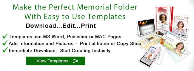 funeral memorial folder