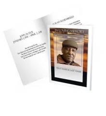 Funeral card template example