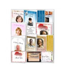 Bifold funeral program template example