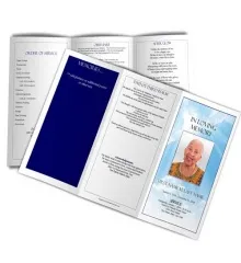 Trifold funeral program template example