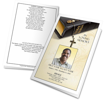 bible memories funeral program