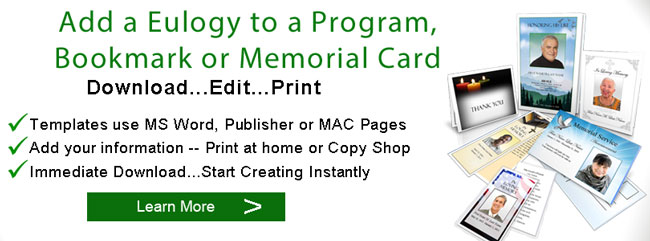 How To Write A Eulogy Eulogy Template Elegant Memorials