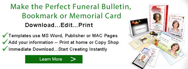 funeral bulletin banner