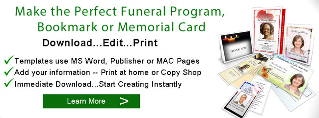 Christian Funeral Programs Sample Funeral Program Christian