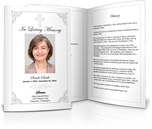 plain funeral program template sample