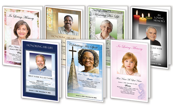 Air Bubbles Trifold Funeral Program Template