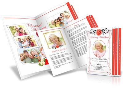 step fold funeral program template